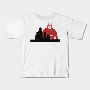 Giant robot attack Kids T-Shirt